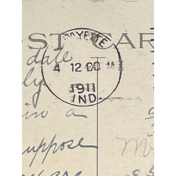 Atq 1911 Ephemera Lithograph Postcard Soldier’s Monument Battle Of Tippecanoe IN - Picture 6 of 7